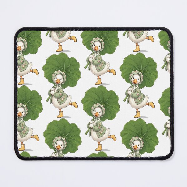 Item preview, Cute Goose Holding Leaf Umbrella designed and sold by DesignByUmza.