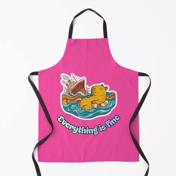Item preview, Everything Is Fine Capybara designed and sold by ZeroContextArt.