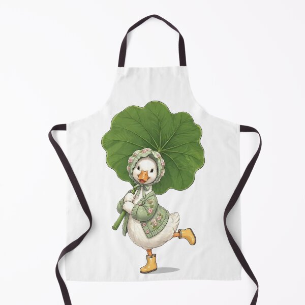 Item preview, Cute Goose Holding Leaf Umbrella    designed and sold by DesignByUmza.