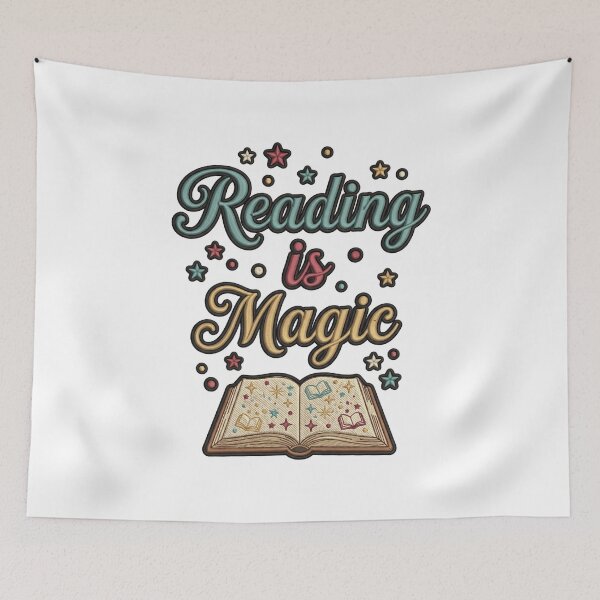Item preview, Reading Is Magic Literary Book Quote Design designed and sold by ArtDesignTp.