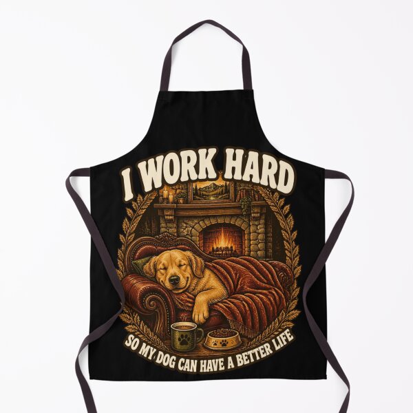 Item preview, I Work Hard So My Dog Can Have a Better Life Retro Dog Lover Design 3 designed and sold by GoGreenLove.