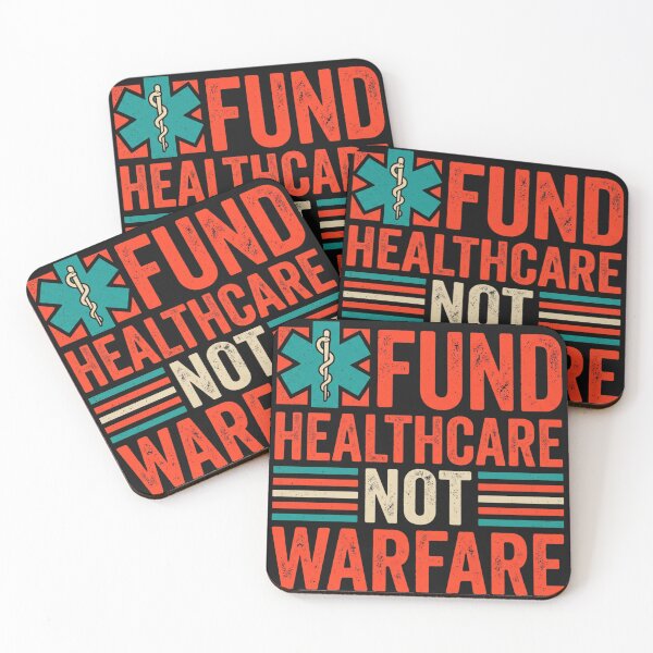 Item preview, Fund Healthcare Not Warfare Caduceus Retro Medical Peace designed and sold by New Art.