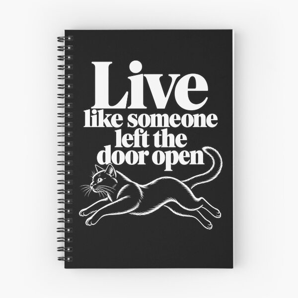 Item preview, Live Like Someone Left the Door Open Funny Black Cat Lover T-Shirt designed and sold by Trendably.