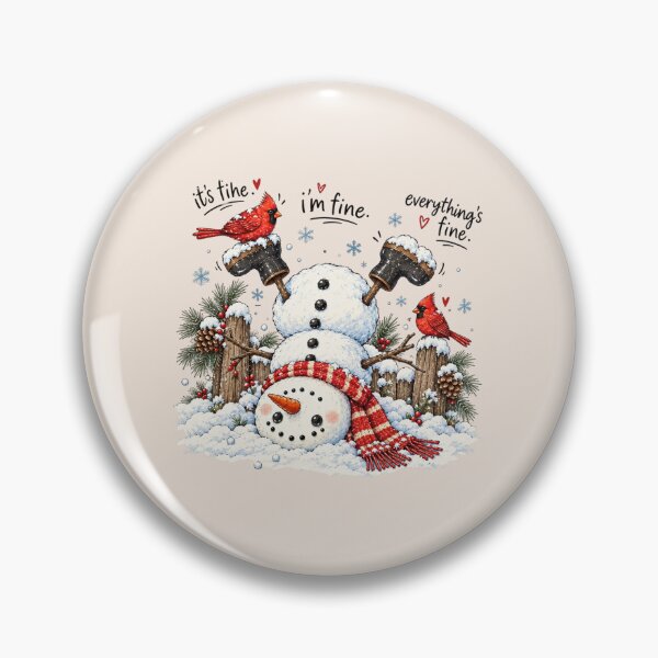 Item preview, Funny Snowman It's Fine, Christmas Chaos, Winter, Holiday, Cozy Christmas designed and sold by Quiajia.