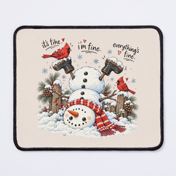 Item preview, Funny Snowman It's Fine, Christmas Chaos, Winter, Holiday, Cozy Christmas designed and sold by Quiajia.