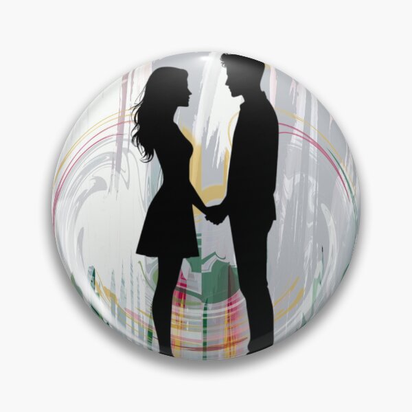 Item preview, Romantic Couple Silhouette Abstract Art designed and sold by MigWhimsy.
