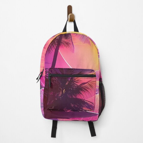 Item preview, Retro 80s synthwave landscape with neon grid and palm trees designed and sold by Artdavesalzburg.