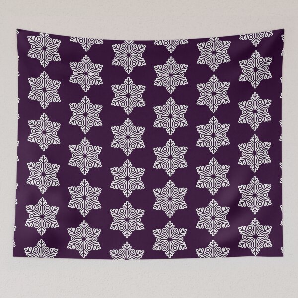 Item preview, Minimalist Winter Snowflake Deep Amethyst Grape Seamless Pattern Art designed and sold by ​Jyoti Digital Artist.