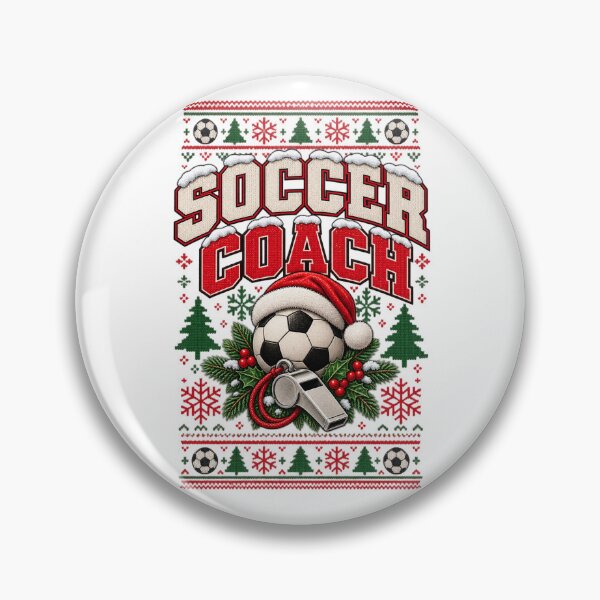 Item preview, Soccer Coach Christmas Gift Festive Knit Holiday Style designed and sold by Corvoria.