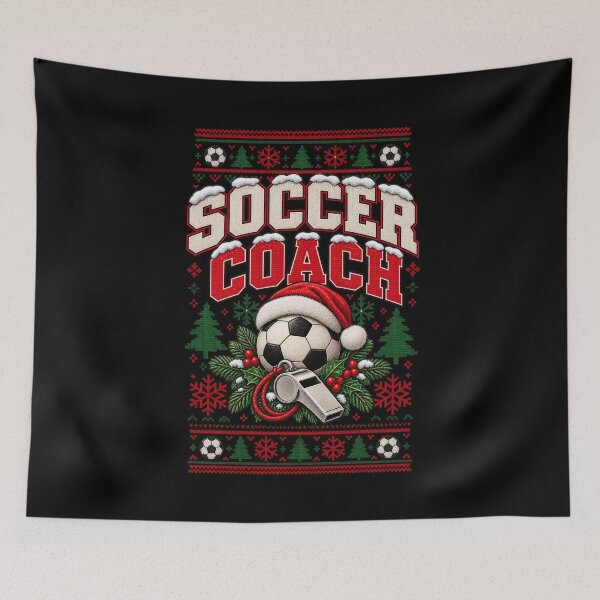 Item preview, Soccer Coach Christmas Gift Festive Knit Holiday Style designed and sold by Corvoria.