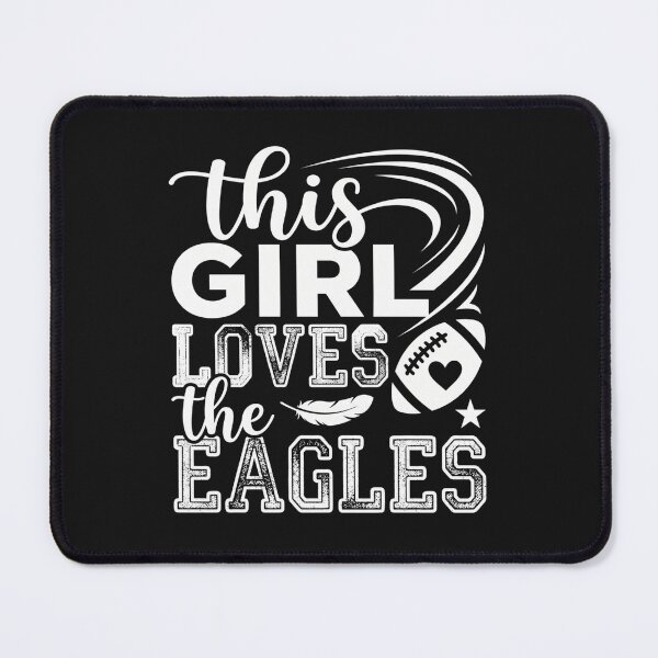 Item preview, This Girl Loves The Eagles Football Feather Heart Fan Tailgate designed and sold by New Art.