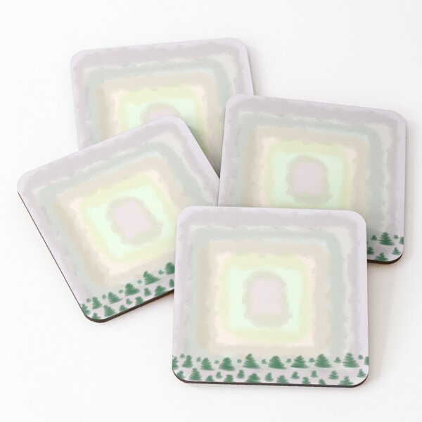 Item preview, Pastel Pine Tree Forest Frame Landscape designed and sold by Bywithrose instant studio.
