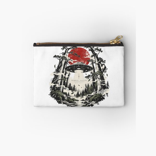 Item preview, Forest Signal Retro Sci Fi UFO Red Sun Nature Landscape designed and sold by zzz888.