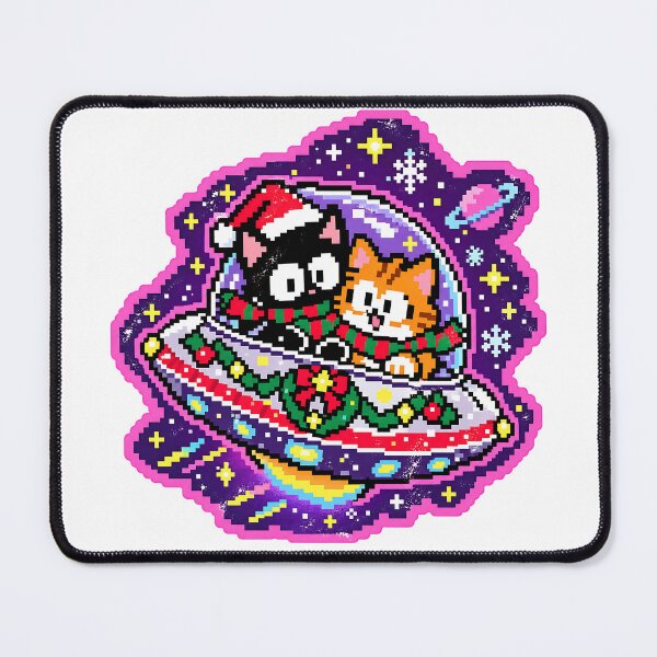 Item preview, Christmas Alien Cat Pixel Art T-Shirt designed and sold by DesignArtist.ia.