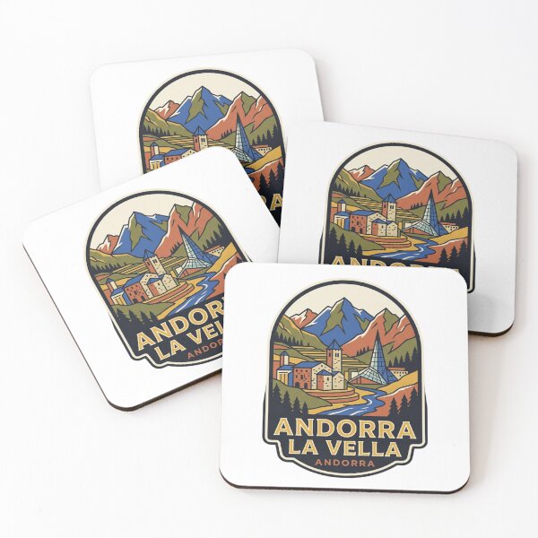 Item preview, Unique Andorra la Vella Travel Badge, Caldea Pyrenees Valley & Gran Valira River Emblem designed and sold by raedattia.
