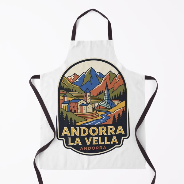 Item preview, Unique Andorra la Vella Travel Badge, Caldea Pyrenees Valley & Gran Valira River Emblem designed and sold by raedattia.