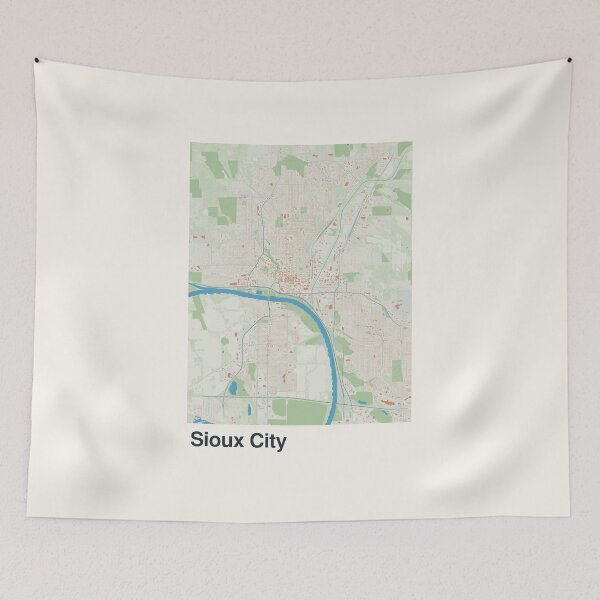 Item preview, Sioux City Minimalistic Map Art designed and sold by MapsNerd.