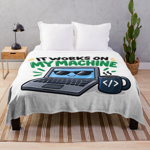 Item preview, It Works on My Machine – Funny Programmer Sticker designed and sold by Kushwaha18.