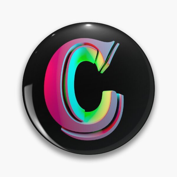 Item preview, Neon 3D Letter C - Retro Synthwave Style designed and sold by Creatigrafo.