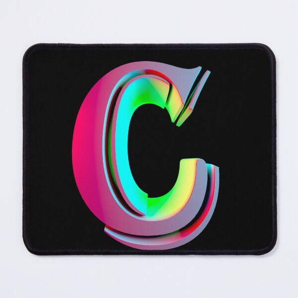 Item preview, Neon 3D Letter C - Retro Synthwave Style designed and sold by Creatigrafo.