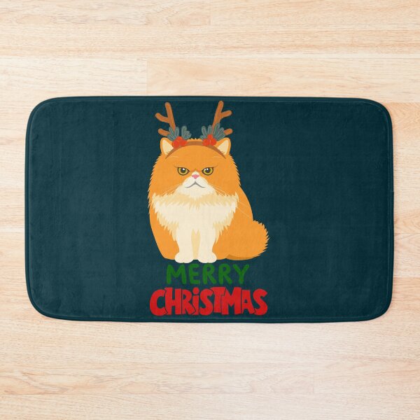Item preview, Cute Persian Cat Merry Christmas Holiday Art designed and sold by stormk10.