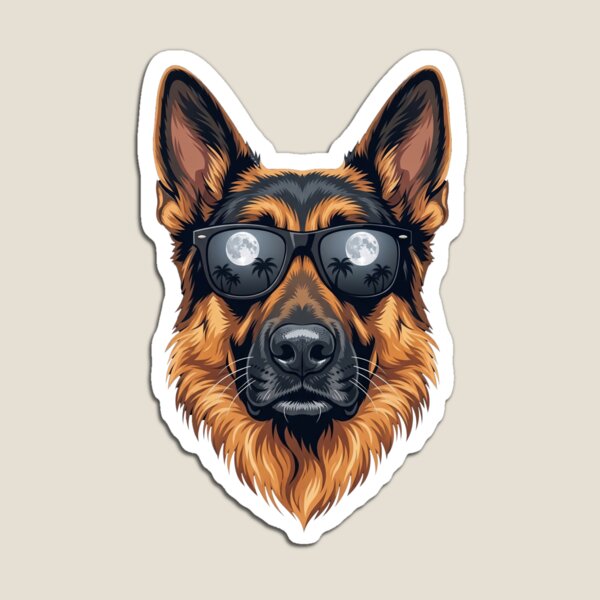 Item preview, German Shepherd Sunglasses Moon Palm Reflection designed and sold by CreativeBrains7.