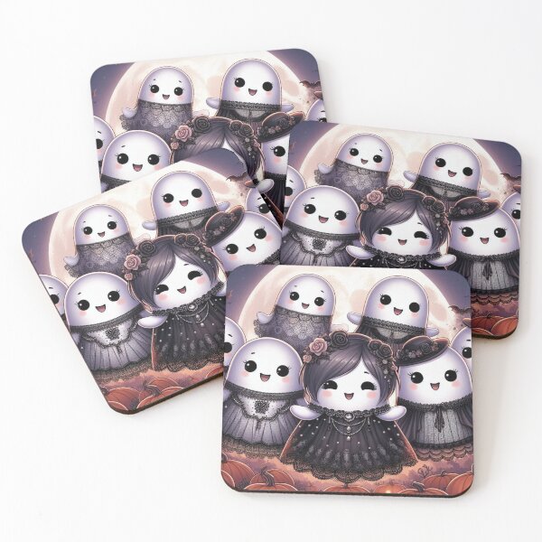 Item preview, Cute Goth Ghosts Aesthetic Dark Pastel Halloween Squad designed and sold by Lorets-Designs.