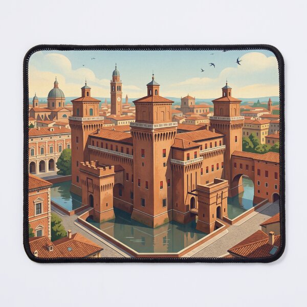 Item preview, Ferrara Italy Vintage Travel Poster – Renaissance City Art designed and sold by Bomax121.