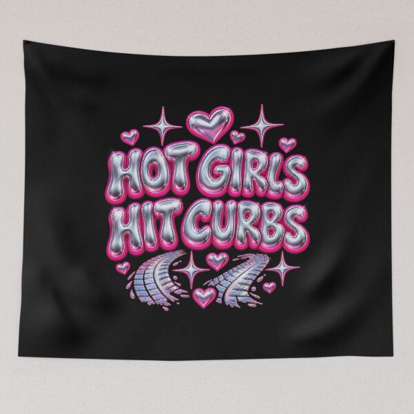 Item preview, Hot Girls Hit Curbs Y2K Airbrush Chrome Heart Expressway designed and sold by yassin-stags.