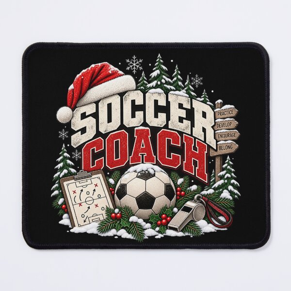 Item preview, Soccer Coach Christmas Gift Snowy Winter Holiday Style designed and sold by Corvoria.