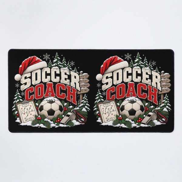 Item preview, Soccer Coach Christmas Gift Snowy Winter Holiday Style designed and sold by Corvoria.