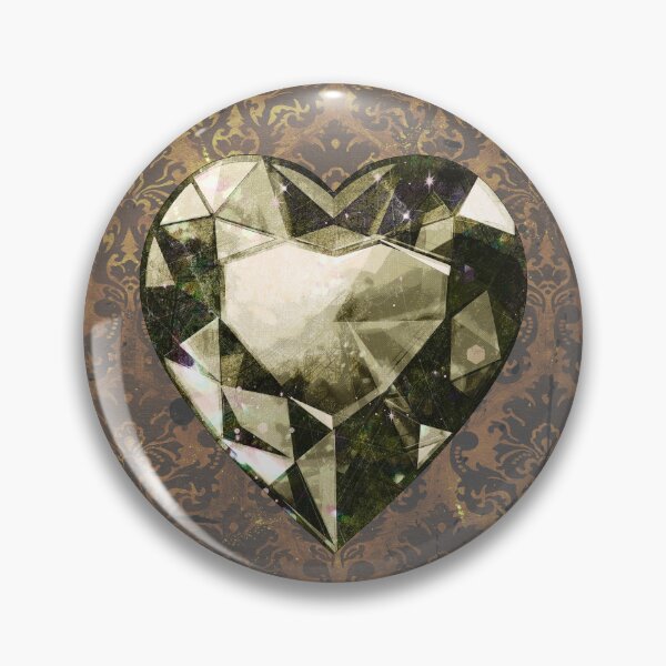 Item preview, Heart-Shaped Faceted Yellow Diamond Dark Academia Art designed and sold by Ghoul Enterprises.