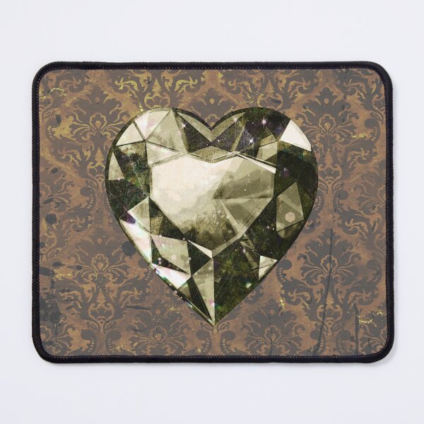 Item preview, Heart-Shaped Faceted Yellow Diamond Dark Academia Art designed and sold by Ghoul Enterprises.