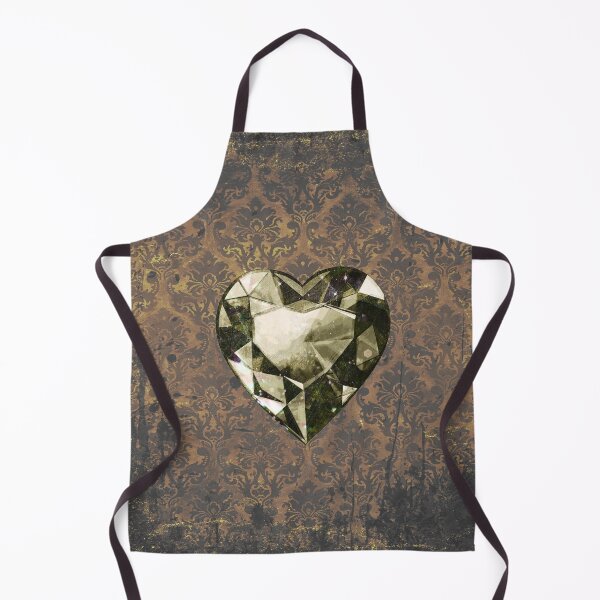 Item preview, Heart-Shaped Faceted Yellow Diamond Dark Academia Art designed and sold by Ghoul Enterprises.