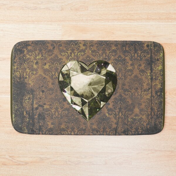 Item preview, Heart-Shaped Faceted Yellow Diamond Dark Academia Art designed and sold by Ghoul Enterprises.