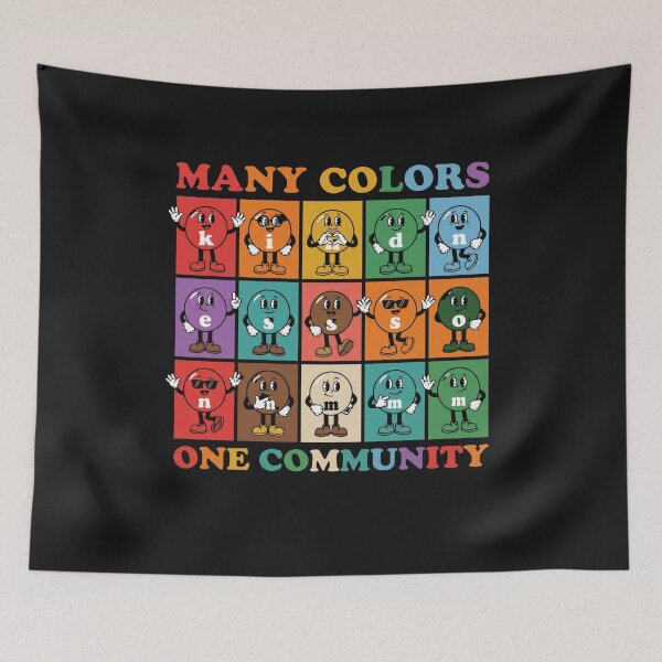 Item preview, Many Colors One Community Kindness Retro Candy Diversity Unity designed and sold by New Art.
