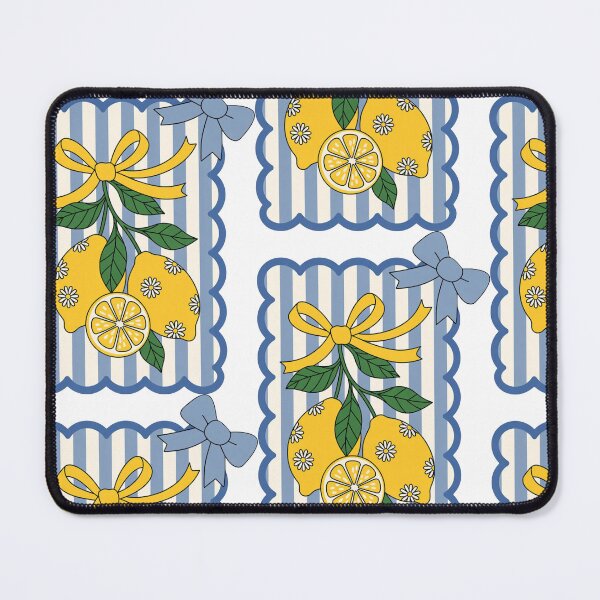 Item preview, Charming Lemons with Yellow Bow and Blue Stripes    designed and sold by DesignByUmza.
