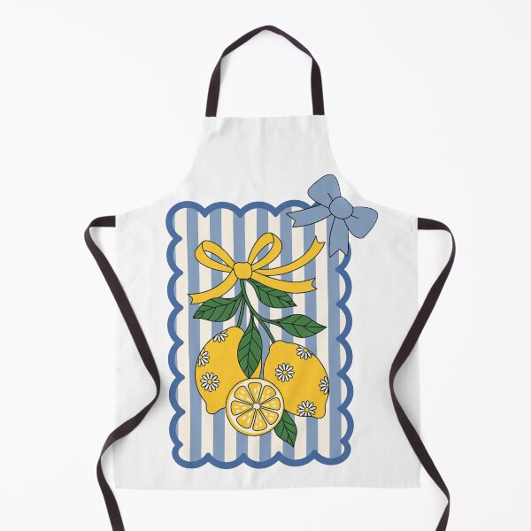Item preview, Charming Lemons with Yellow Bow and Blue Stripes    designed and sold by DesignByUmza.