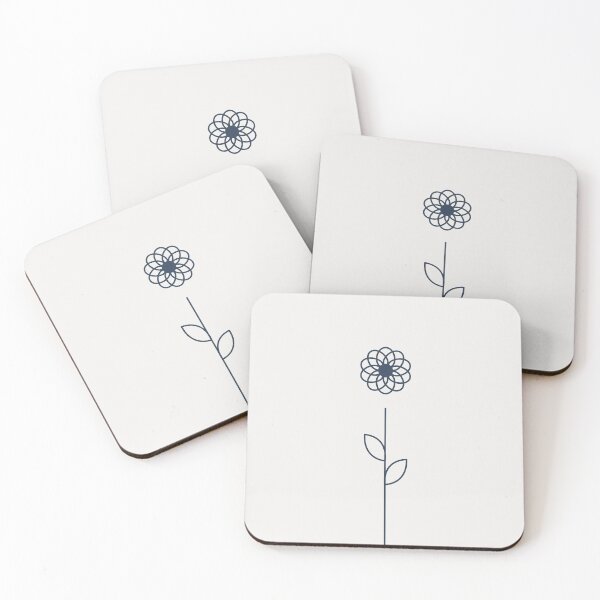 Item preview, Navy Daisy Line Art Print designed and sold by GBGCreations.