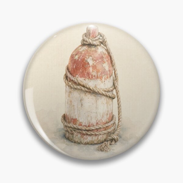 Item preview, Held Fast Weathered Buoy Illustration | Coastal Wall Art designed and sold by FixationStudio.