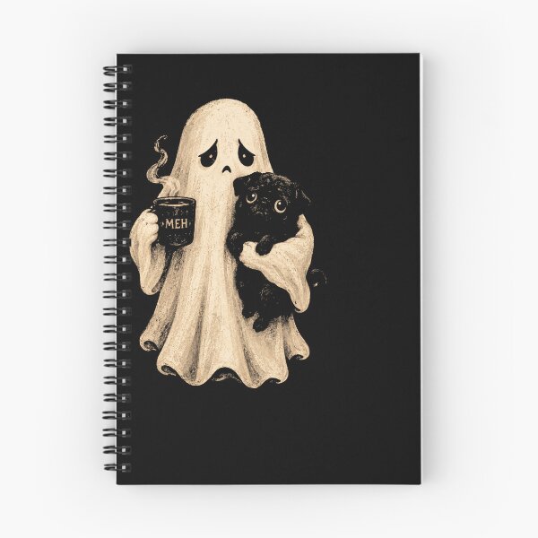 Item preview,  Grumpy Ghost Pug Coffee Halloween Funny Meh Halloween designed and sold by MotivaChic.