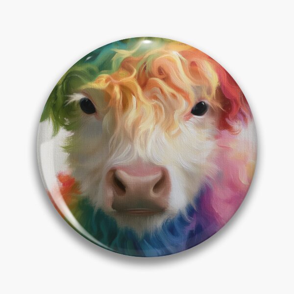Item preview, Colorful Rainbow Cow – Creative Farm Animal Art designed and sold by WordPlayStudio.