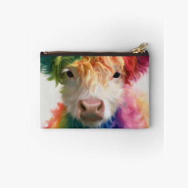Item preview, Colorful Rainbow Cow – Creative Farm Animal Art designed and sold by WordPlayStudio.