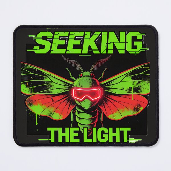 Item preview, Mothman Seeking The Light Cyberpunk Streetwear designed and sold by GodsMonsterss.