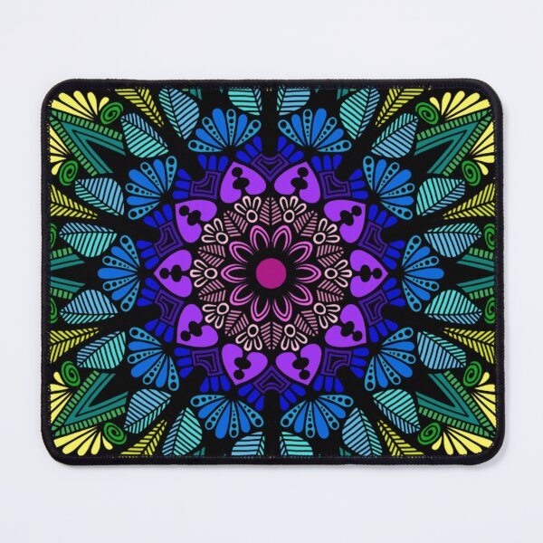 Item preview, Cosmic Fire Vibrant Geometric Mandala designed and sold by FioreDiCiliegio.