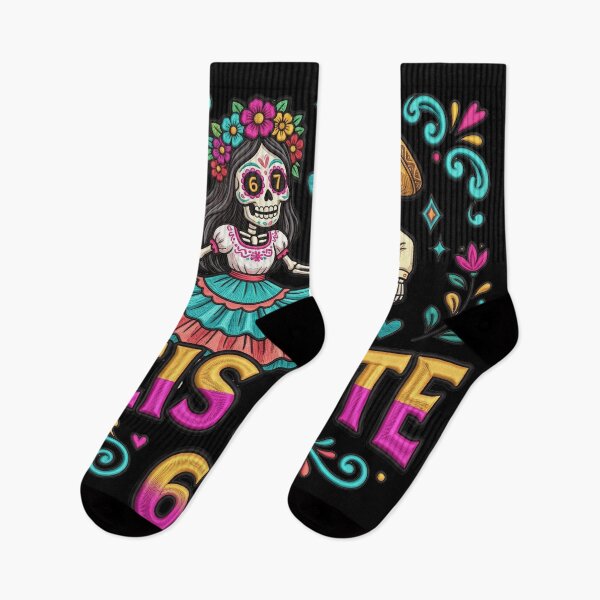 Item preview, Seis Siete 67 Festive Day Of The Dead Couple designed and sold by ArtDesignTp.