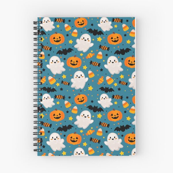 Item preview, Kawaii Halloween Ghosts & Pumpkins Pattern Sticker designed and sold by tviyluv.