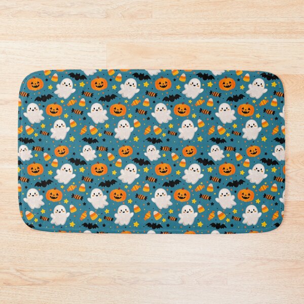 Item preview, Kawaii Halloween Ghosts & Pumpkins Pattern Sticker designed and sold by tviyluv.