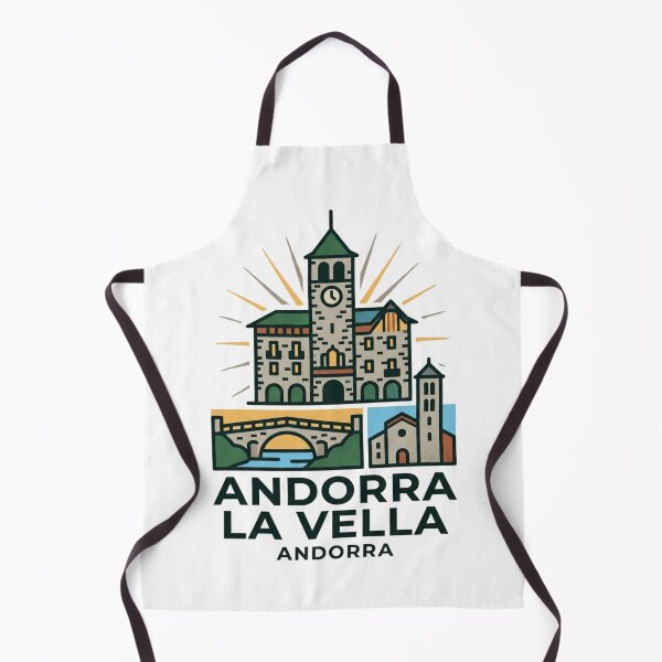 Item preview, Unique Andorra la Vella Travel Badge, Casa de la Vall Skyline & Romanesque Stone Bridge Emblem designed and sold by raedattia.