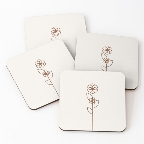 Item preview, Terracotta Wildflower Line Art Print designed and sold by GBGCreations.